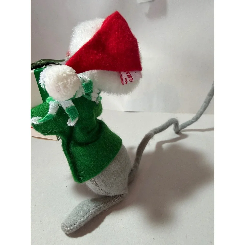 Annalee Mobilitee 1990 Christmas Mouse with‎ Gifts 6 inch Vintage Felt Doll USA